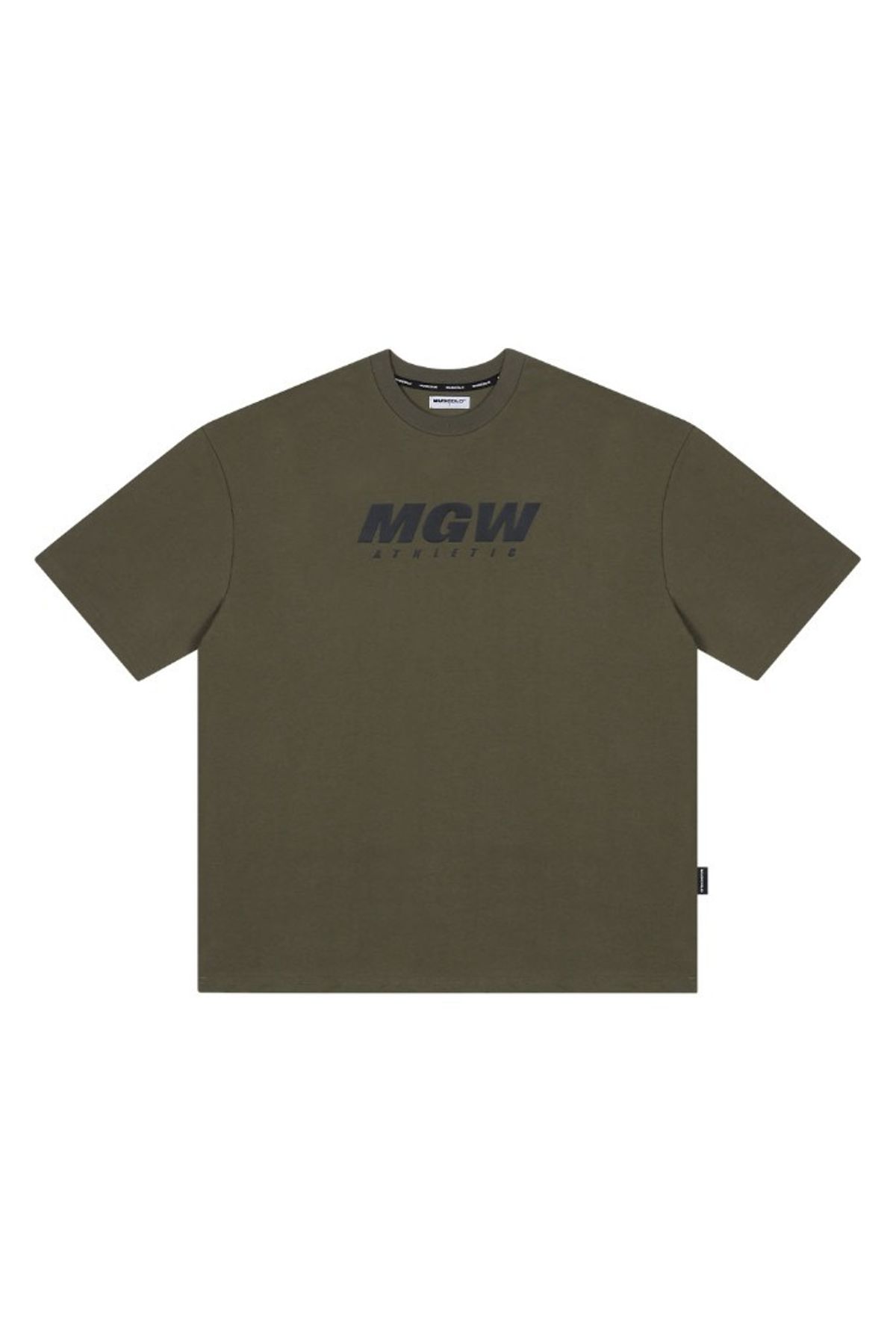 머스콜로(MUSCOLO) [MGW] CP 세미오버핏 반팔 티셔츠 카키 블랙