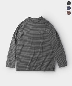 피그먼트 페이드 스트라이프 롱슬리브 티셔츠_3컬러