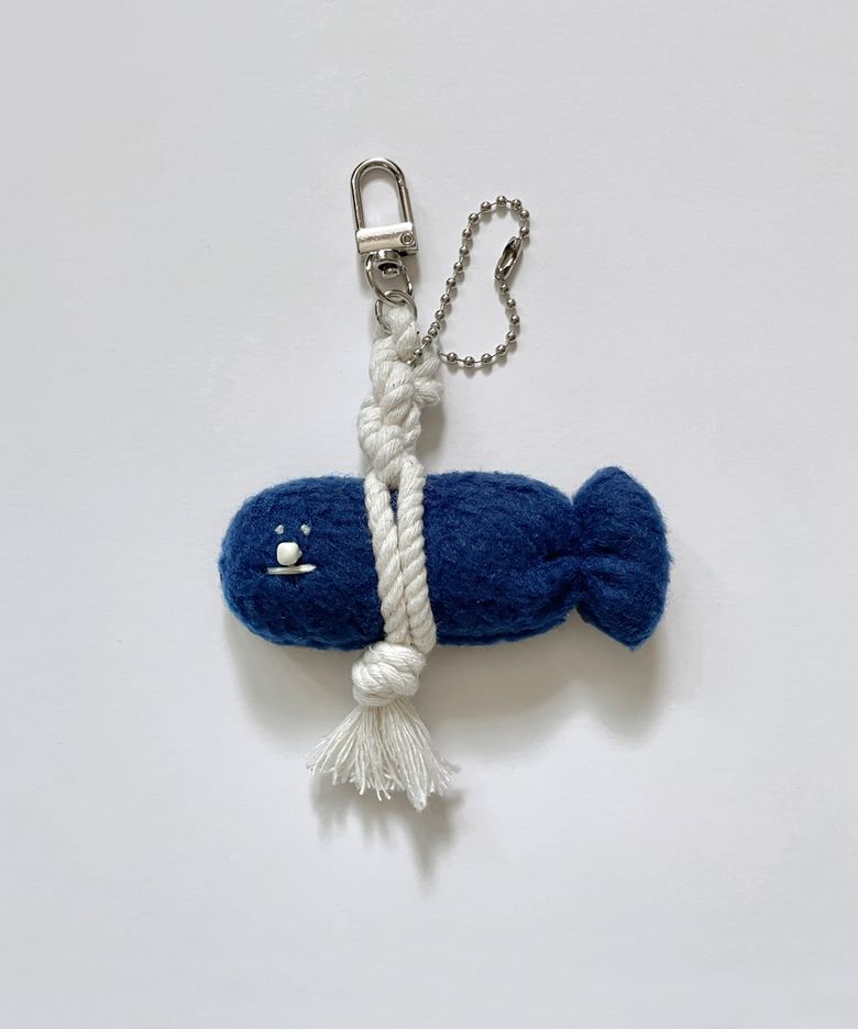 액막이 명태 북어 비숑 인형 키링_블루(Blue)