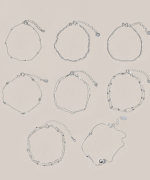 925실버 순은 은볼 실팔찌 뱀줄 체인팔찌