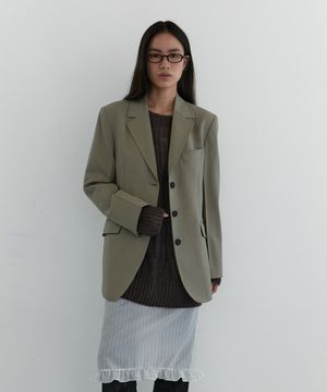 SINGLE HIDDEN JACKET_OLIVE