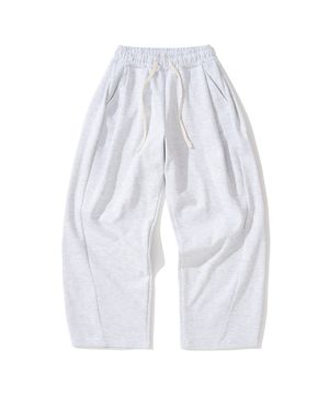 커브드 트레이닝 팬츠 MELANGE WHITE
