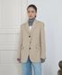 SINGLE HIDDEN JACKET_LIGHT BEIGE