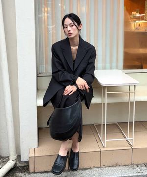 SINGLE HIDDEN JACKET_CHARCOAL