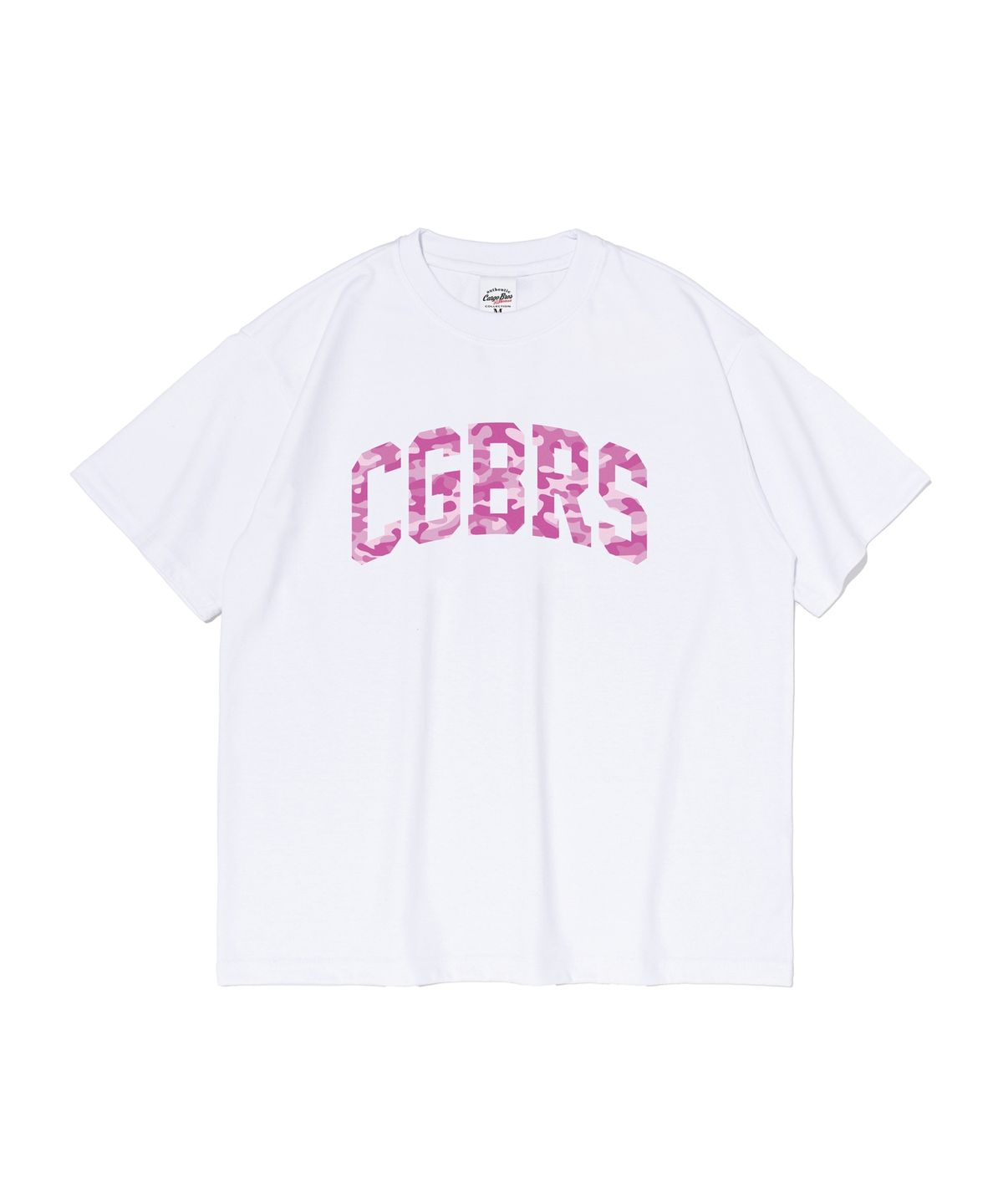 카고브로스 포 우먼(CARGOBROS FOR WOMAN) 시그니처 패턴 로고 반팔 티셔츠 (화이트핑크)