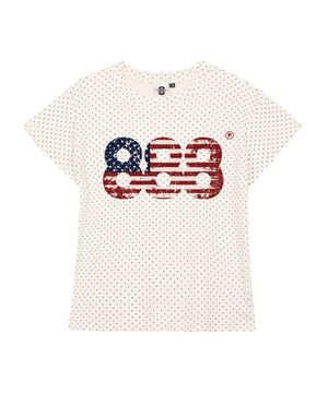 USA NUMBER.888 여성 땡땡이 반팔티셔츠 3 COLORS