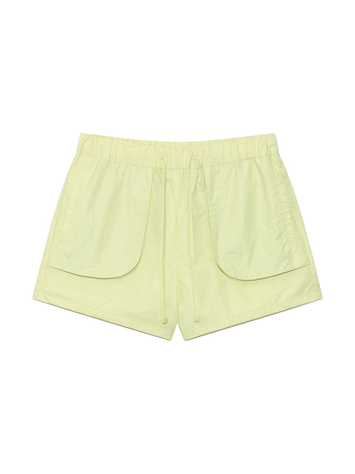 마뗑킴(MATIN KIM) OUT POCKET NYLON BANDING SHORTS IN LIME