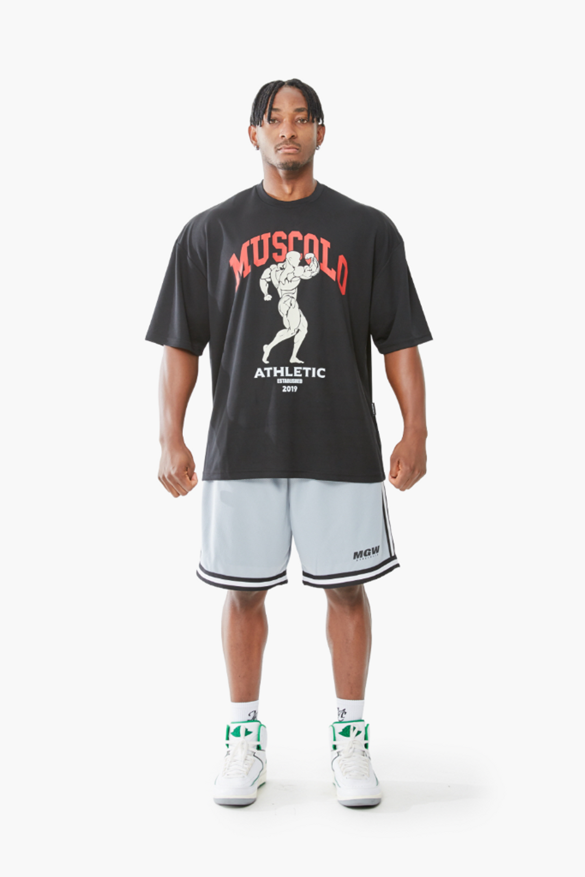 머스콜로(MUSCOLO) AIR COOLING TECH SHORT SLEEVE BLACK(RED)