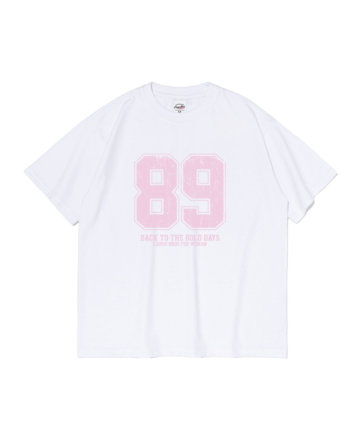 카고브로스 포 우먼(CARGOBROS FOR WOMAN) 레트로 넘버 로고 반팔 티셔츠 (화이트)