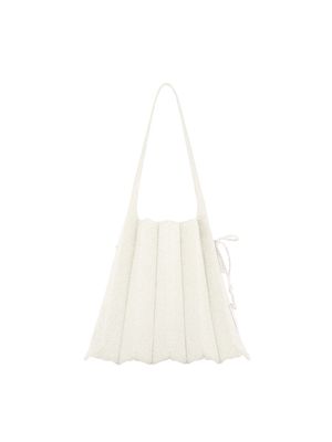 Lucky Pleats Knit S Starry Milky White