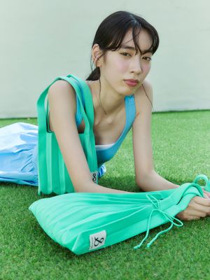 Lucky Pleats Knit S Sea Green