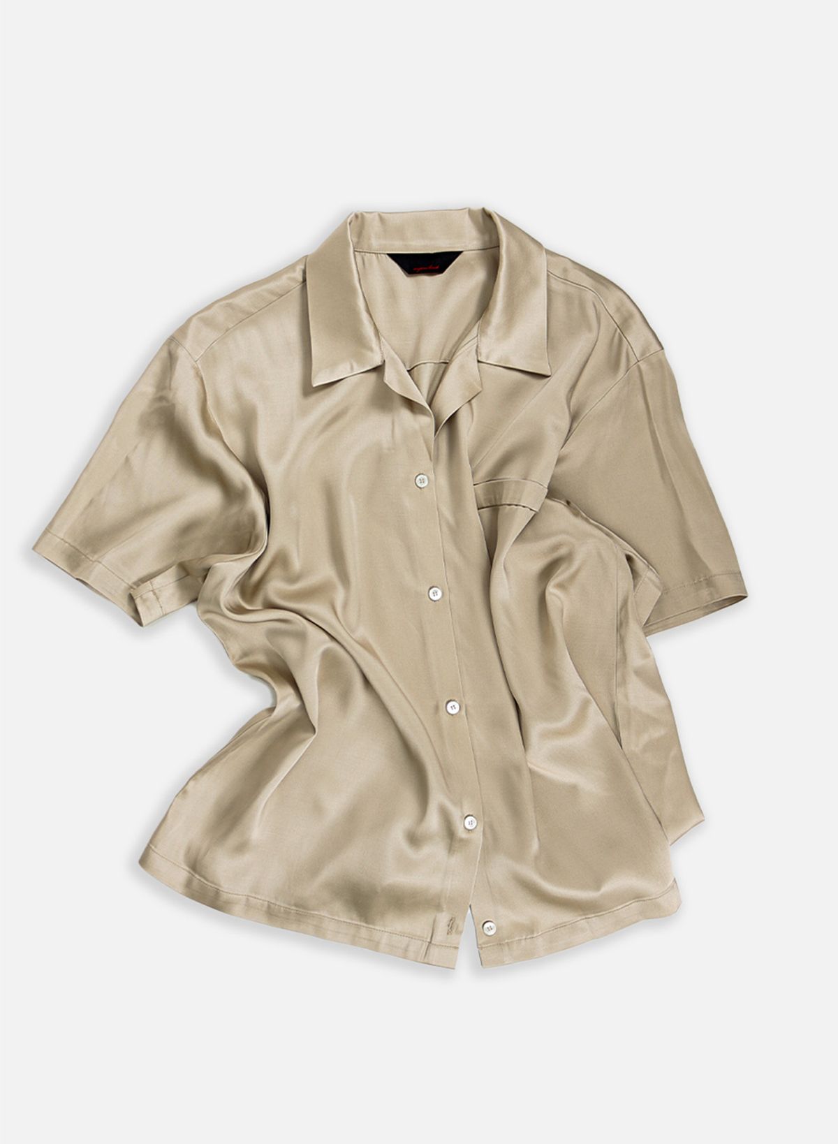 애니타임로릭(ANYTIME LOREAK) LILIUM SILK SHIRT - BEIGE