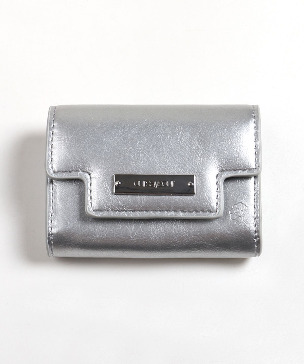 아워세이아워(OURSAYSOUR) SQUARE FLOWER CARD WALLET IN SILVER