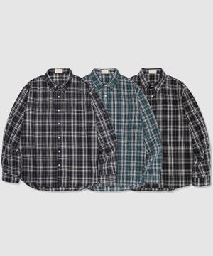 썸머 빈티지 오라 체크 셔츠