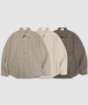 썸머 빈티지 누아 체크 셔츠