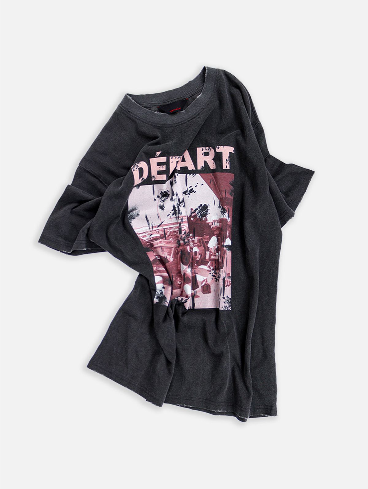애니타임로릭(ANYTIME LOREAK) LOTUS DEPART T-SHIRT - CHARCOAL
