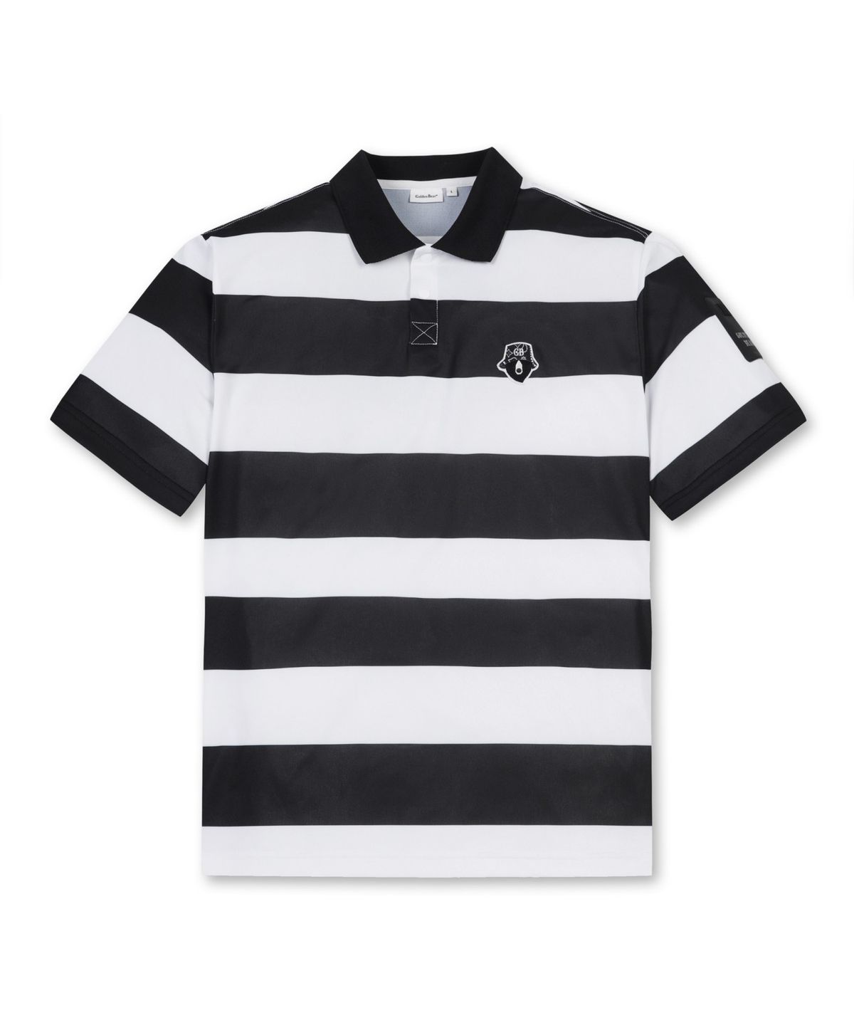 골든베어(GOLDEN BEAR) Striped Collarneck T-shirt_G4TAW25631BKX