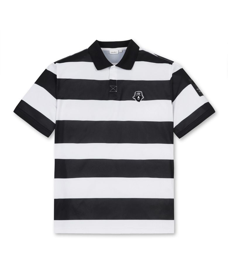 Striped Collarneck T-shirt_G4TAW25631BKX