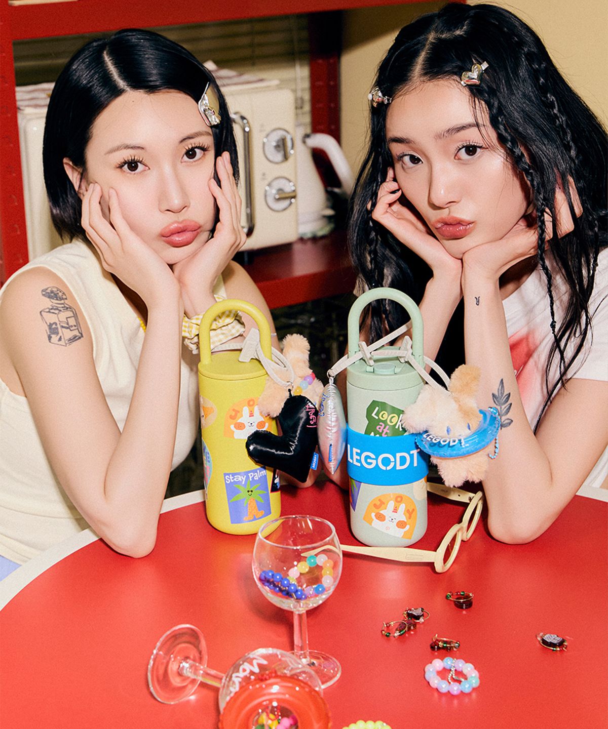 레고트(LEGODT) 루프 텀블러 멀티 600ml+키링 (버니)