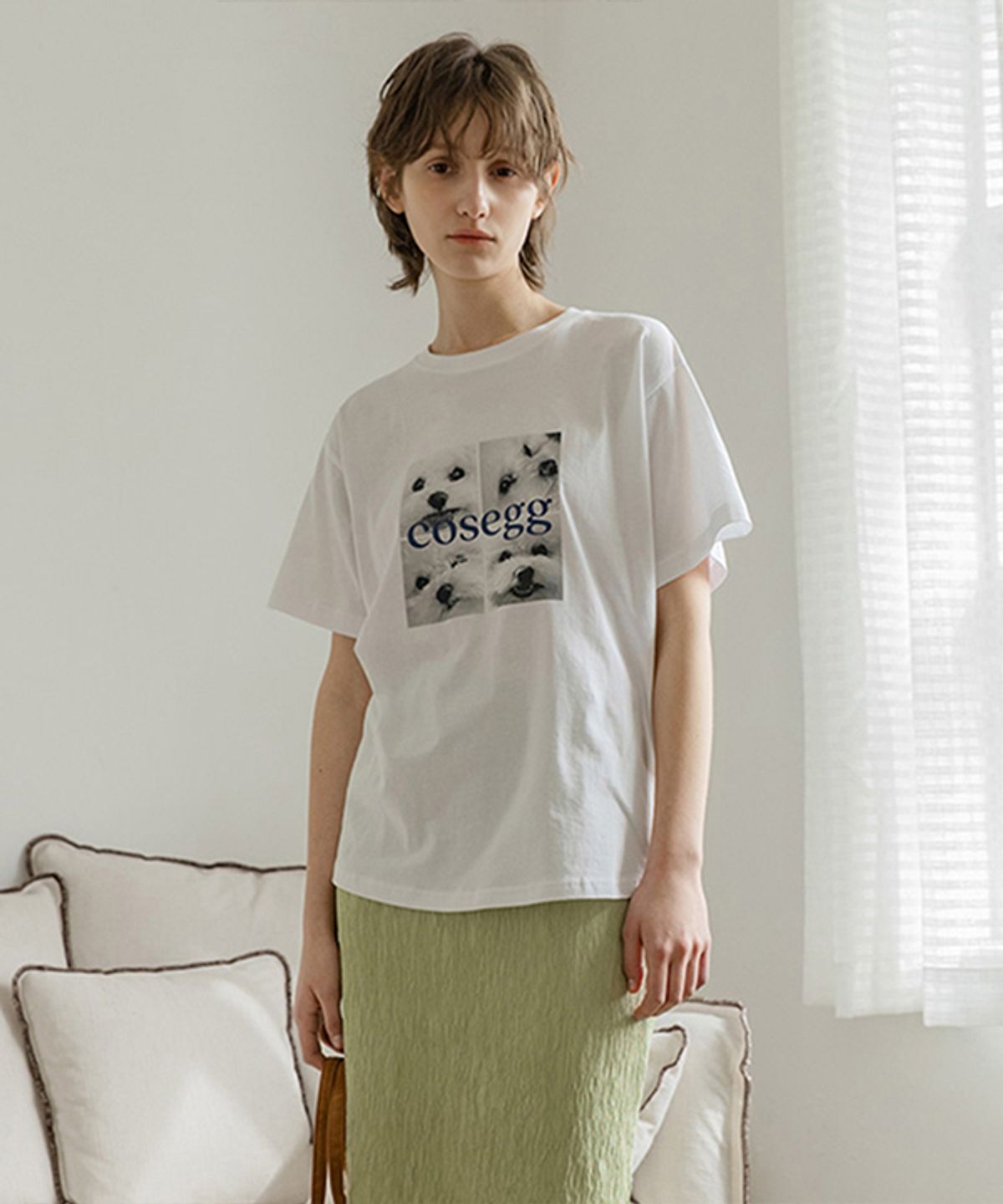 코스에그(COSEGG) COSegg Dog Printing T-shirt_EESTS16_2color