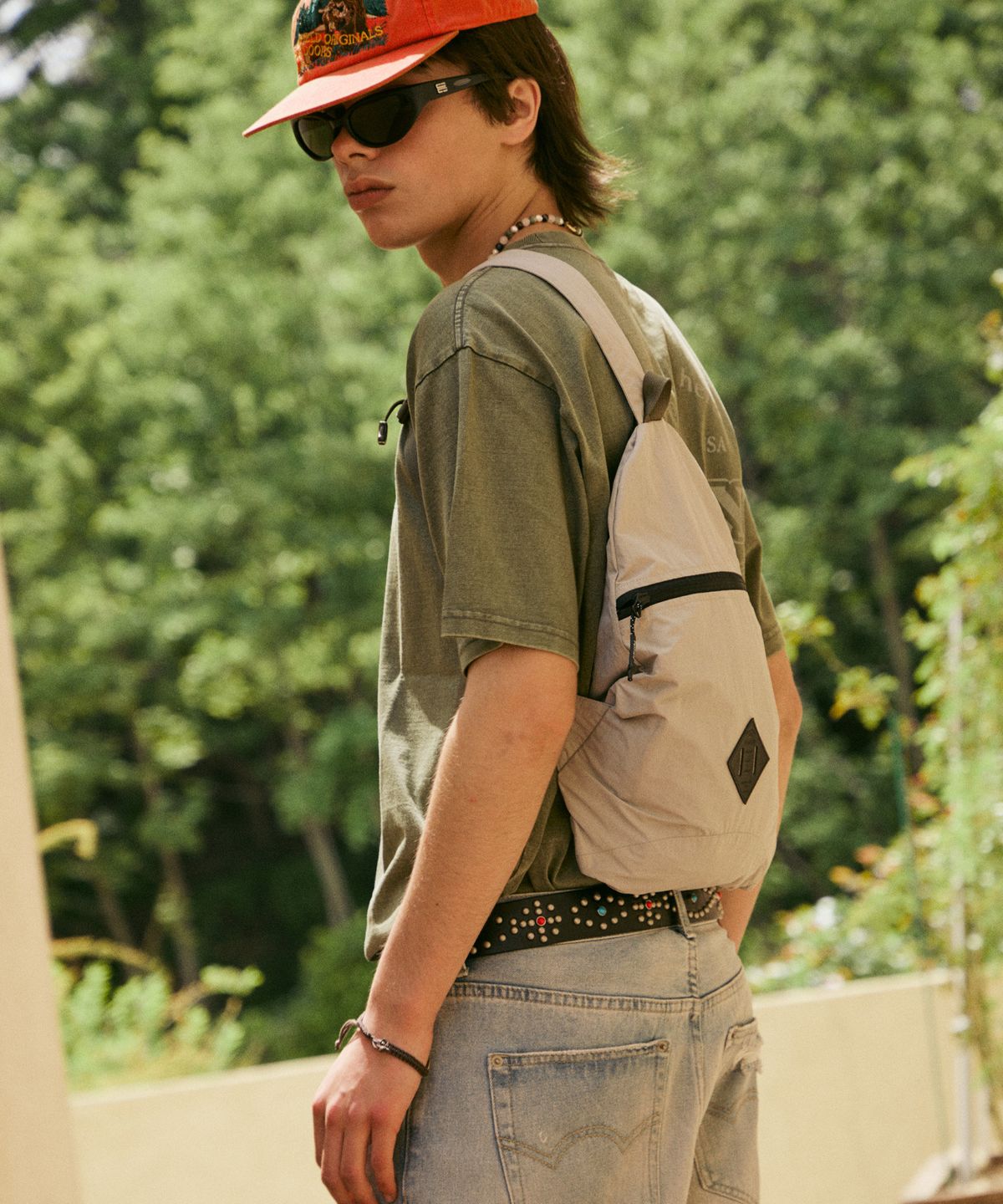 펜필드(PENFIELD) CN 패커블 슬링백 그레이_FR7AB50U