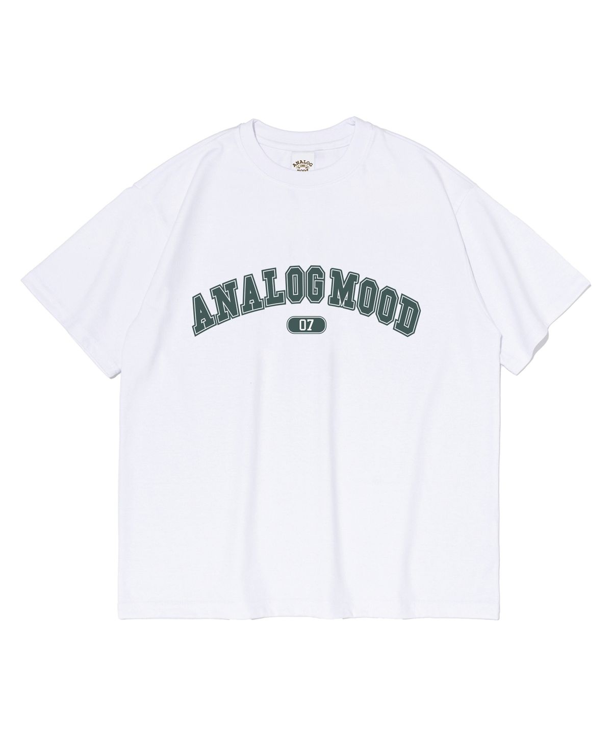 아날로그무드(ANALOG MOOD) 아치 로고 반팔티 (화이트)