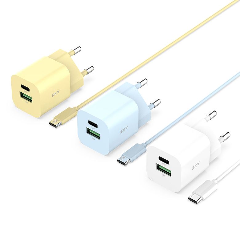 큐브 GaN 30W PD 2포트 초고속 충전기 [케이블 세트]