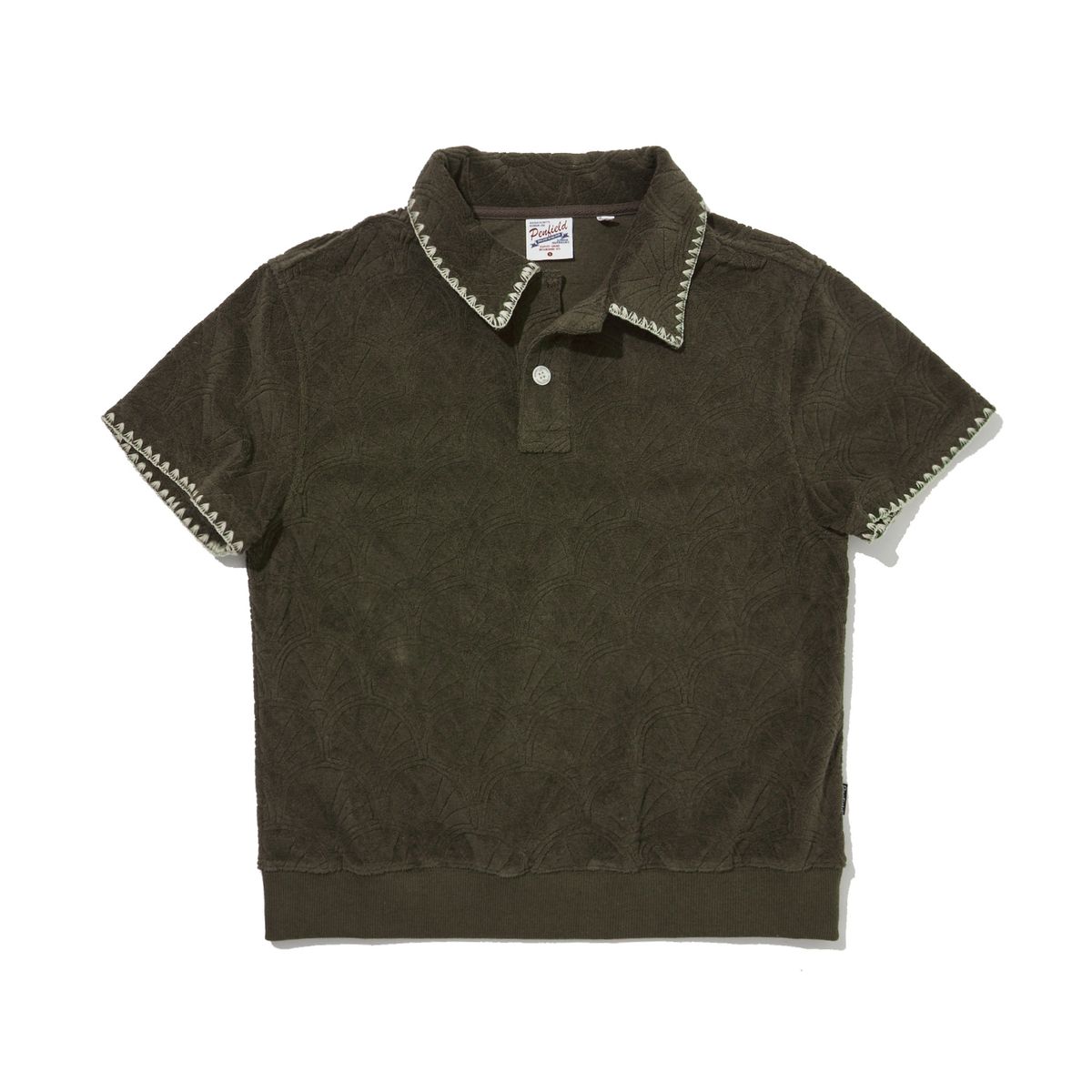 펜필드(PENFIELD) 리조트 쉘 패턴테리 하프 풀오버 올리브_FR2KT203