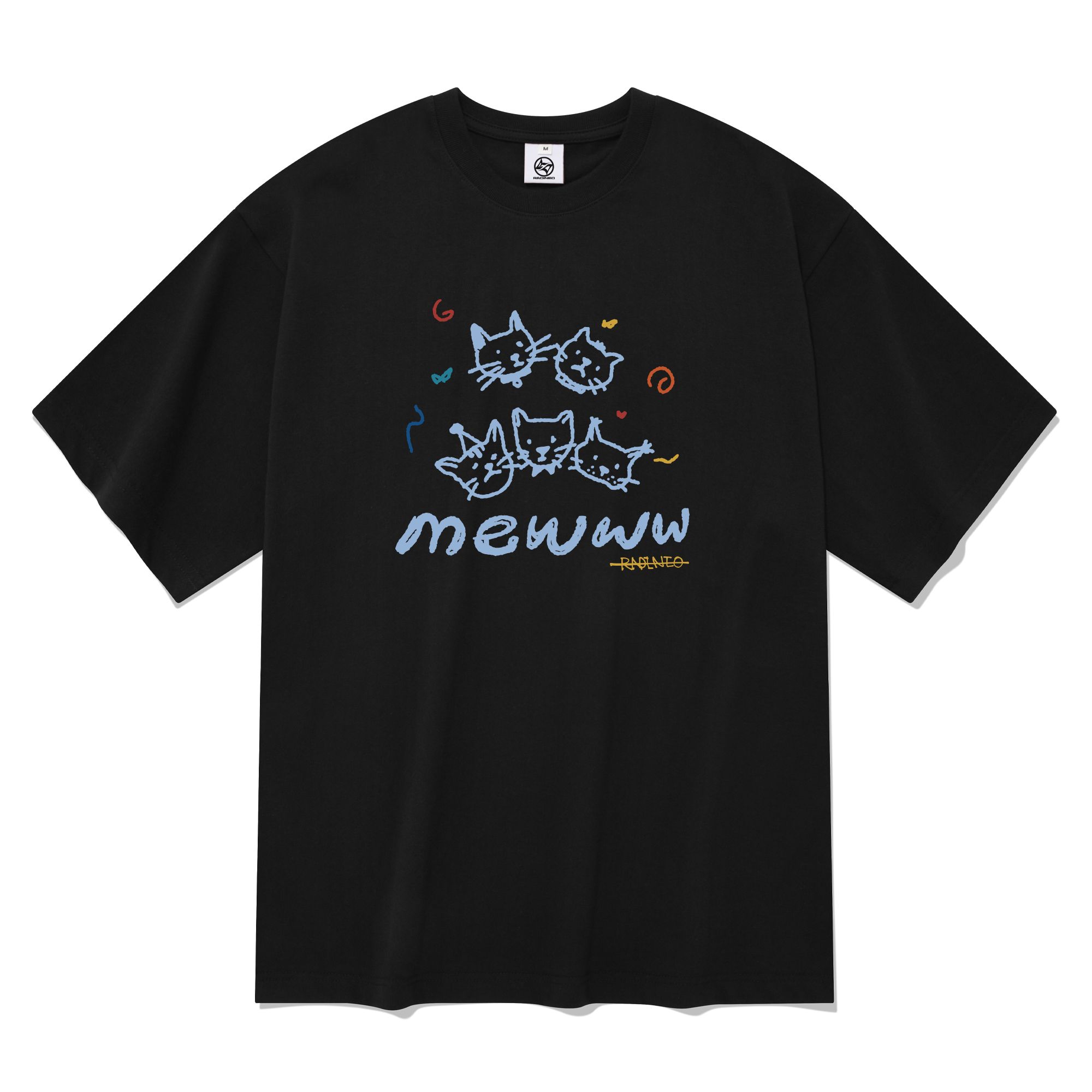 [RADINEO]★25SS★韓国人気★MEW SHORT SLEEVE T-SHIRT MUSINSA公式 | RADINEO Mew short sleeve t-shirt black