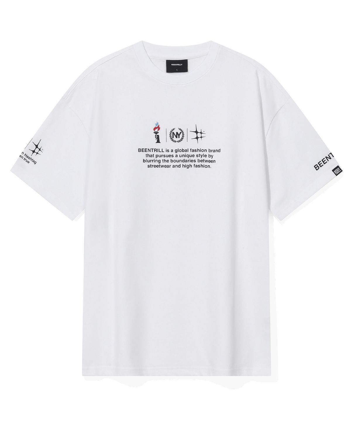 빈트릴(BEENTRILL) BNY 토치 릴레이 티셔츠(화이트)