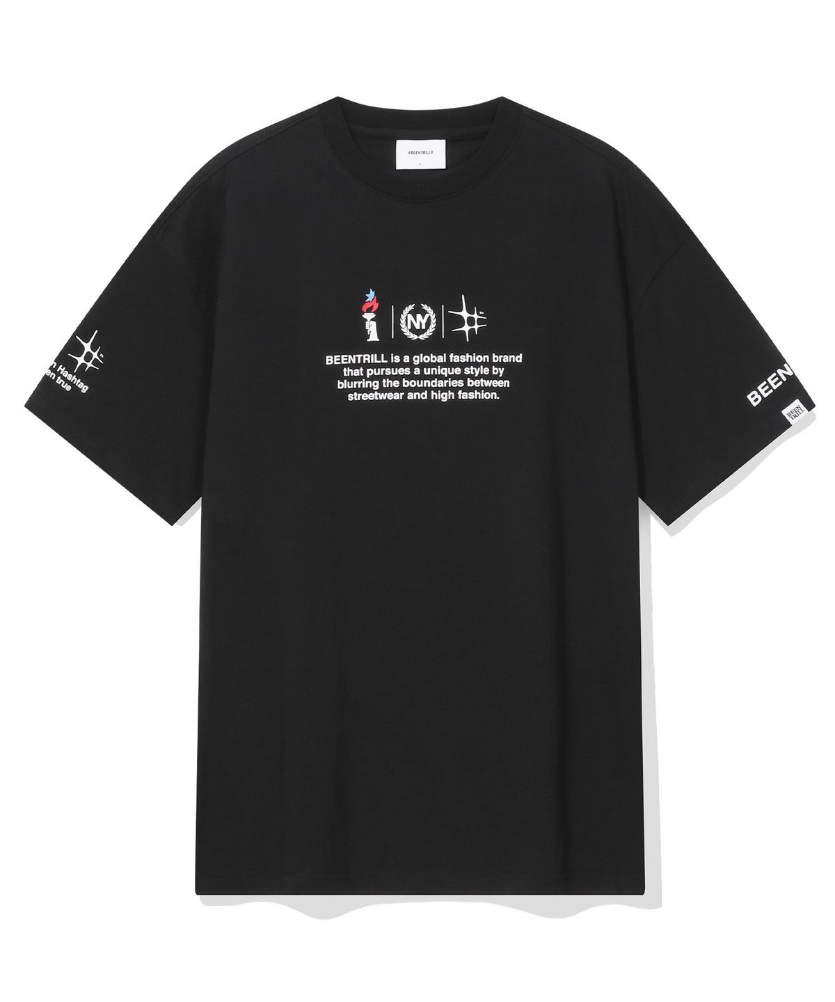 빈트릴(BEENTRILL) BNY 토치 릴레이 티셔츠(블랙)