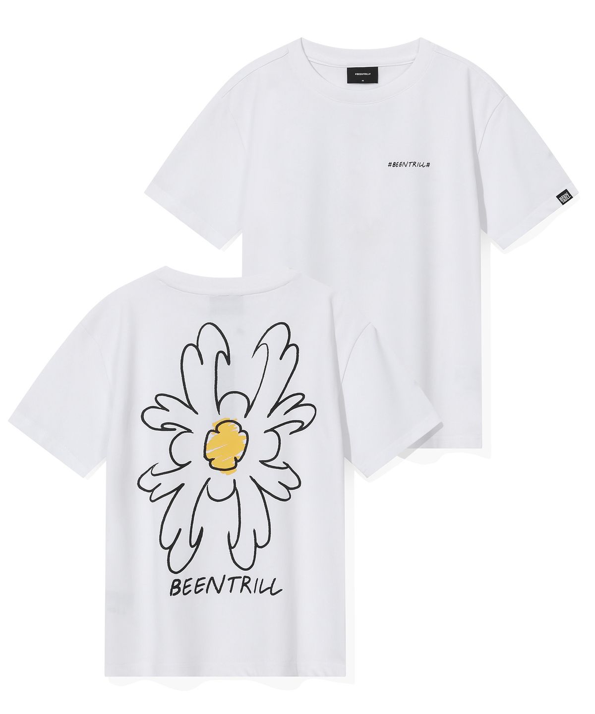 빈트릴 뉴욕(BEENTRILL NEWYORK) 우먼즈 데이지 해시태그 티셔츠(화이트)