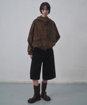 우먼즈 CN 후디드 볼륨 윈드브레이커 재킷 [바로크 브라운]