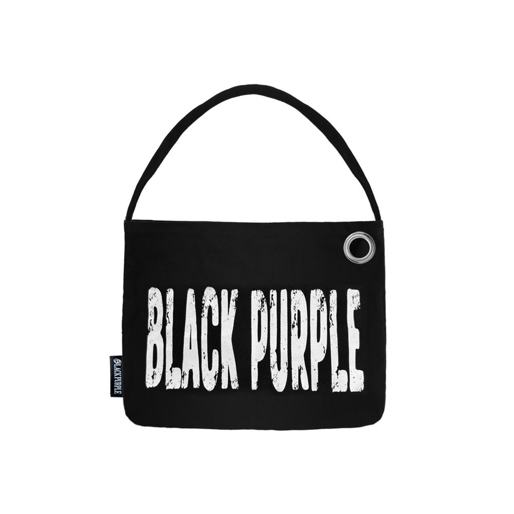 ★BLACKPURPLE☆Mini Canvas Printed Eco Bag MUSINSA | BLACK PURPLE Mini Canvas Printed Eco Bag_BLACK
