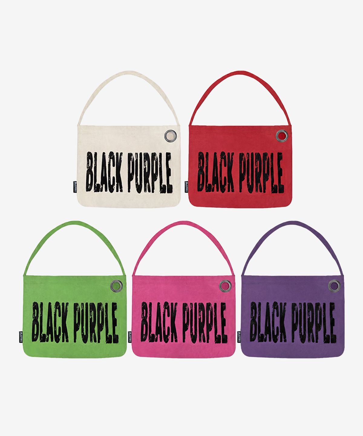 블랙 퍼플(BLACK PURPLE) 미니 캔버스 프린팅 에코백 Mini Canvas Printed Eco Bag_5Color