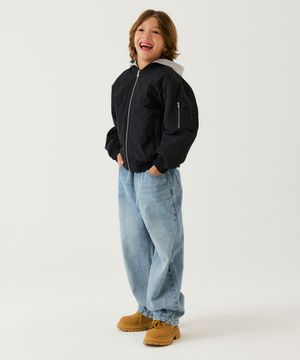 디태처블 후드 MA-1 보머 재킷 [블랙]