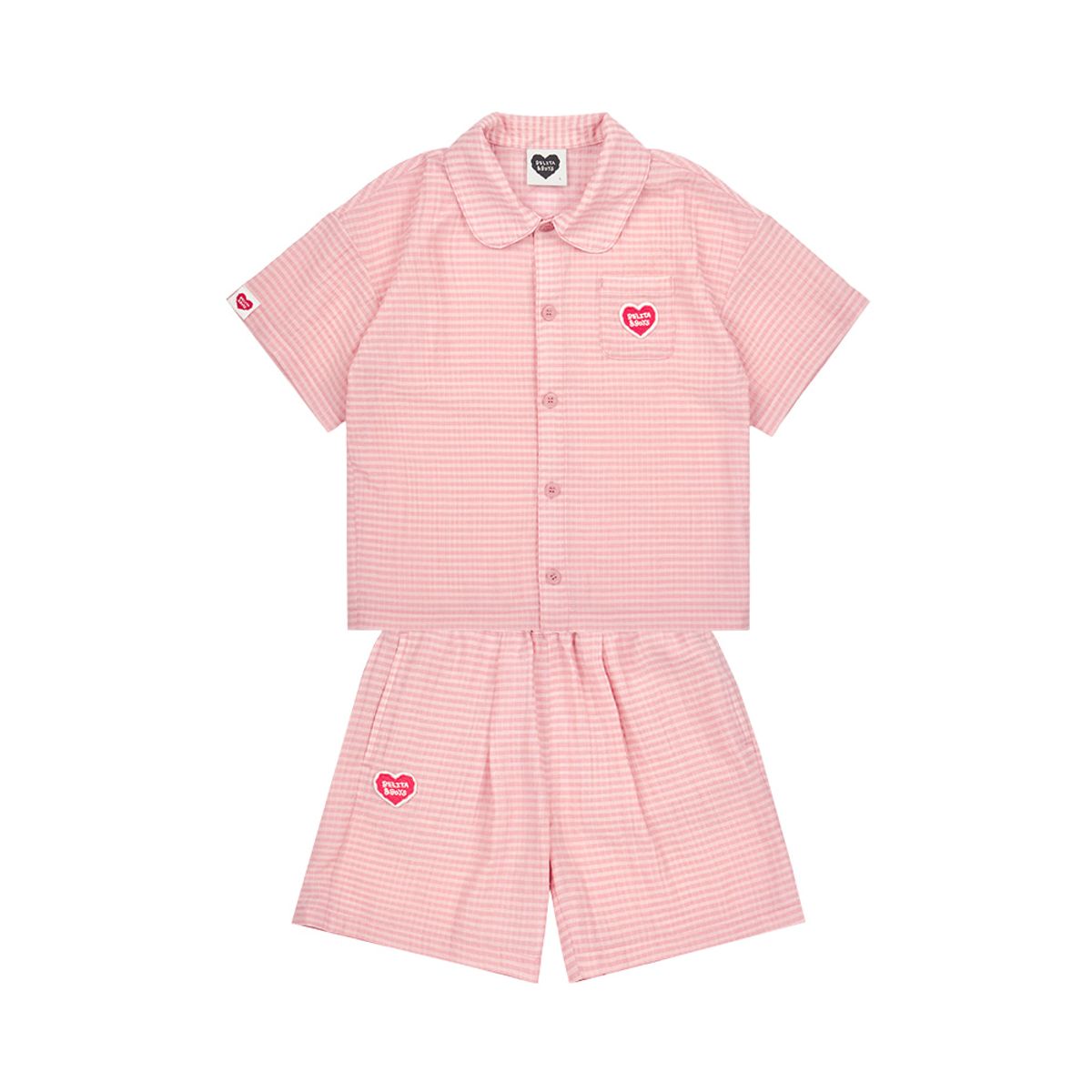 벨리타앤보이즈(BELITANBOYS) BB하트패치폴리서커 반팔셔츠쇼츠상하복 BK5MST11PK