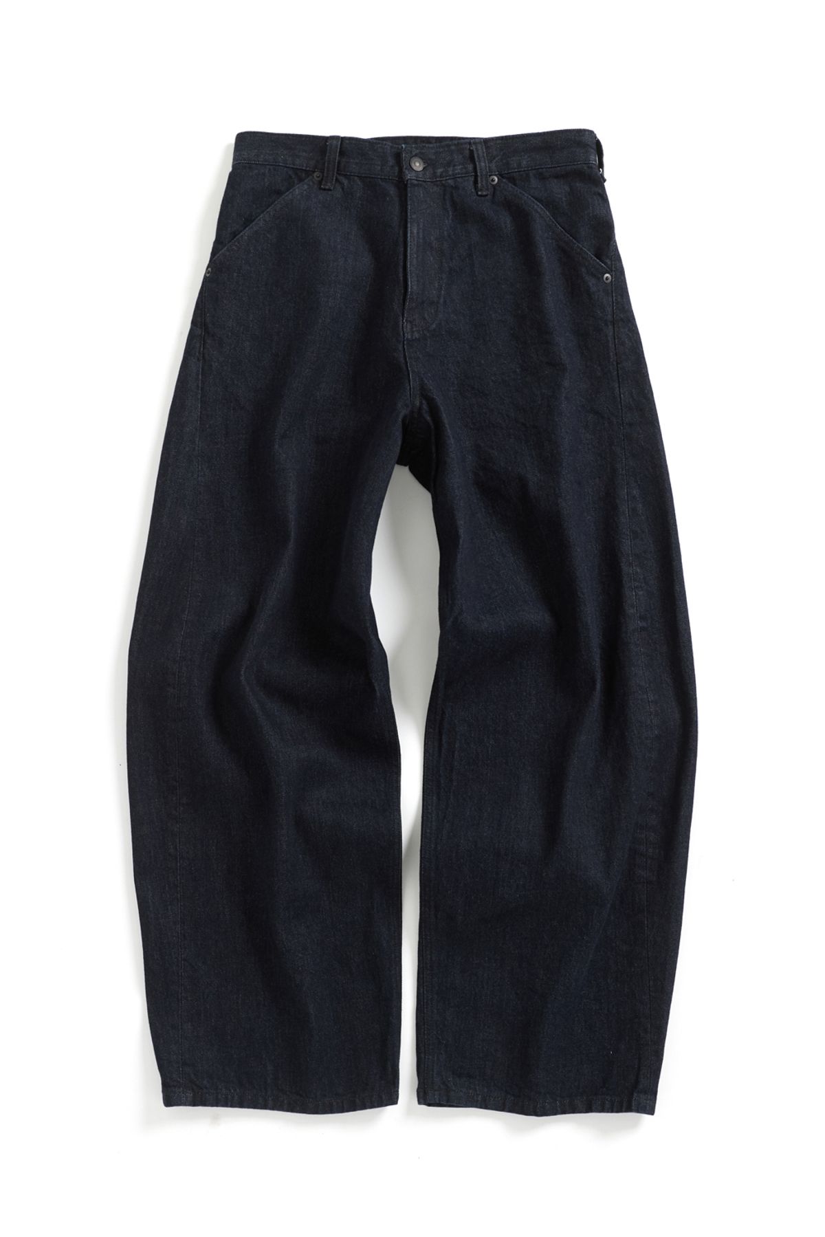 해칭룸(HATCHINGROOM) Wide Curve Jeans Washed Indigo