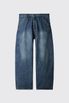Wide Curve Jeans Washed Blue