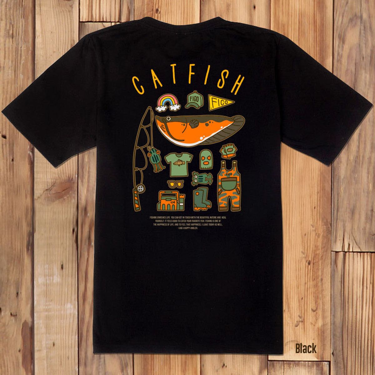 돌돌(DOLDOL) FICO_tshirts-314  피코앵글러 낚시 브랜드 메기 디자인 티셔츠 반팔티