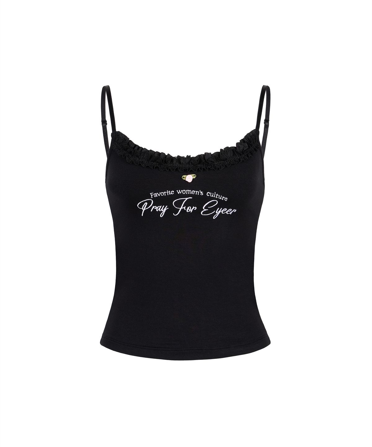 이와이이알(EYEER) Frill Lace String Top - Black - 사이즈 & 후기 | 무신사