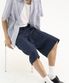 커스텀 와이드 버뮤다 팬츠_네이비