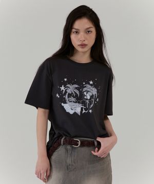 DREAMY ISLAND T-SHIRT - CHARCOAL