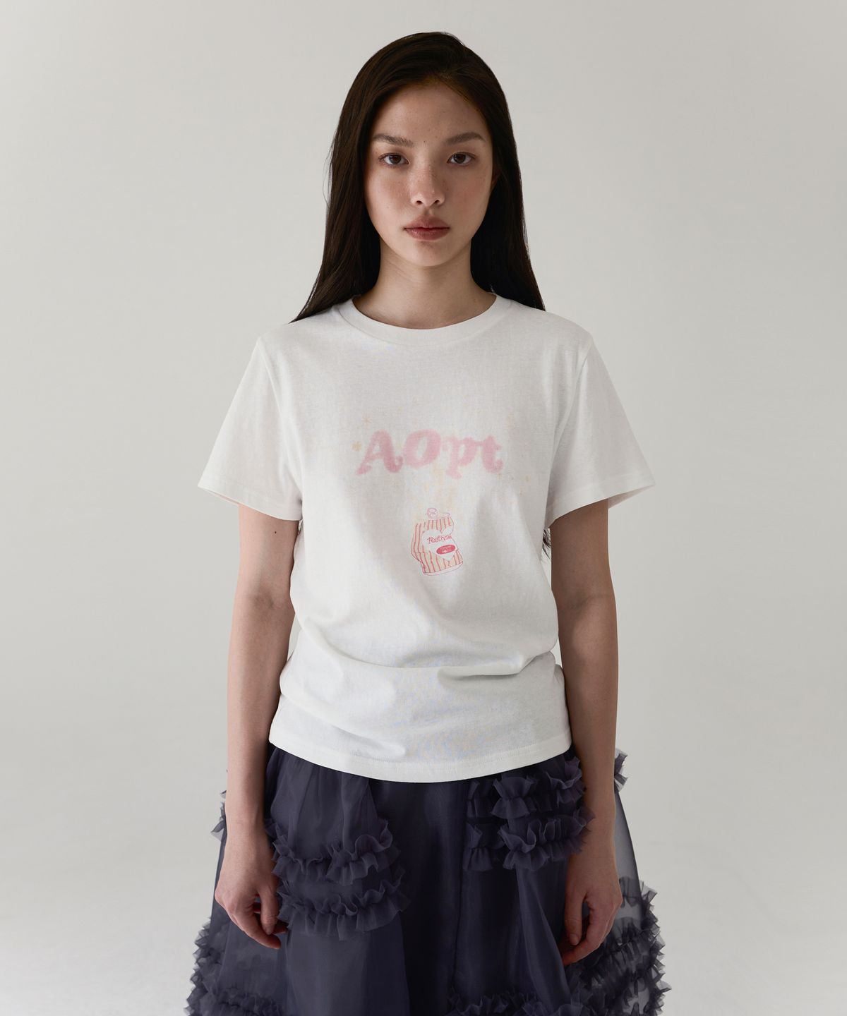 아옵트(AOPT) BUBBLY FIZZ UP T-SHIRT - PINK
