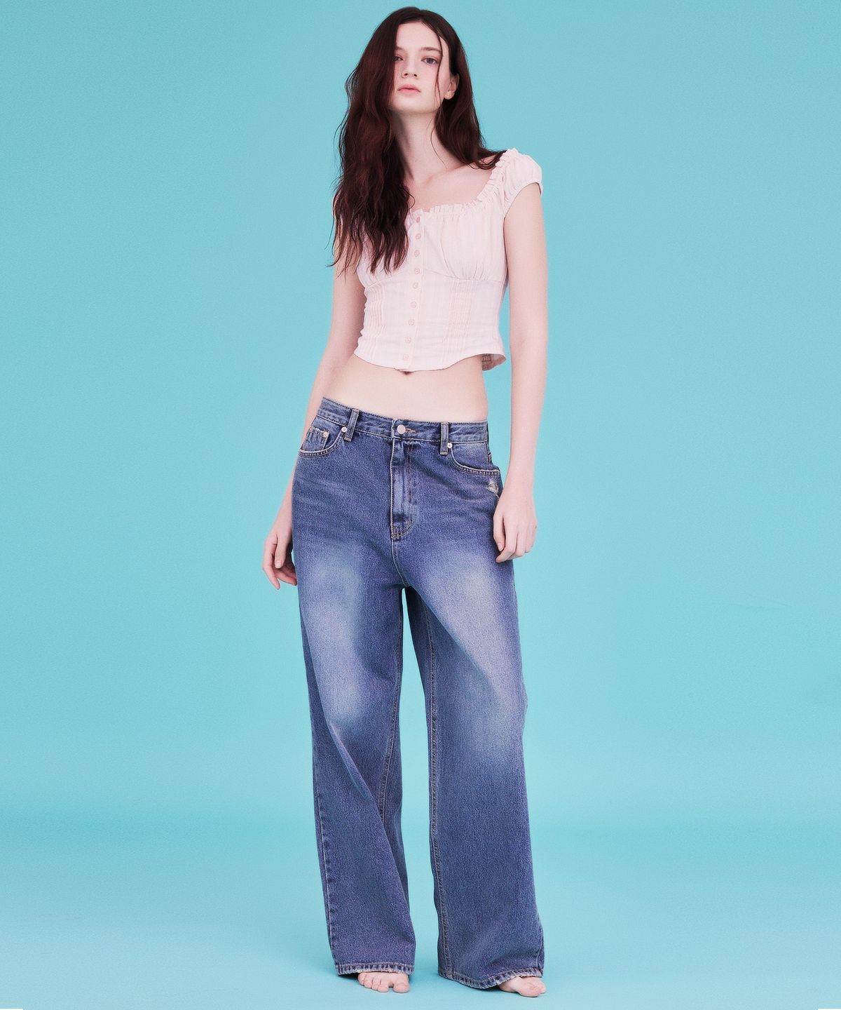 에이알유(A.R.U) WIDE WASHING DENIM