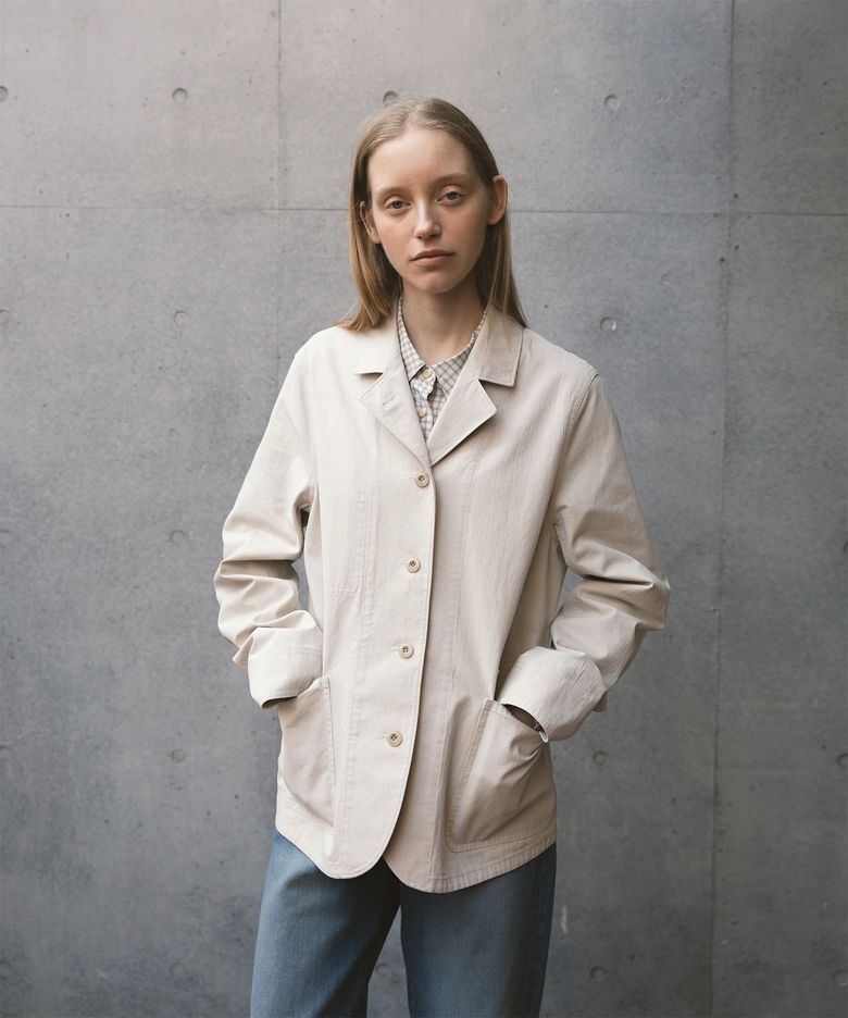 w. French Work Jacket (Oat Milk)