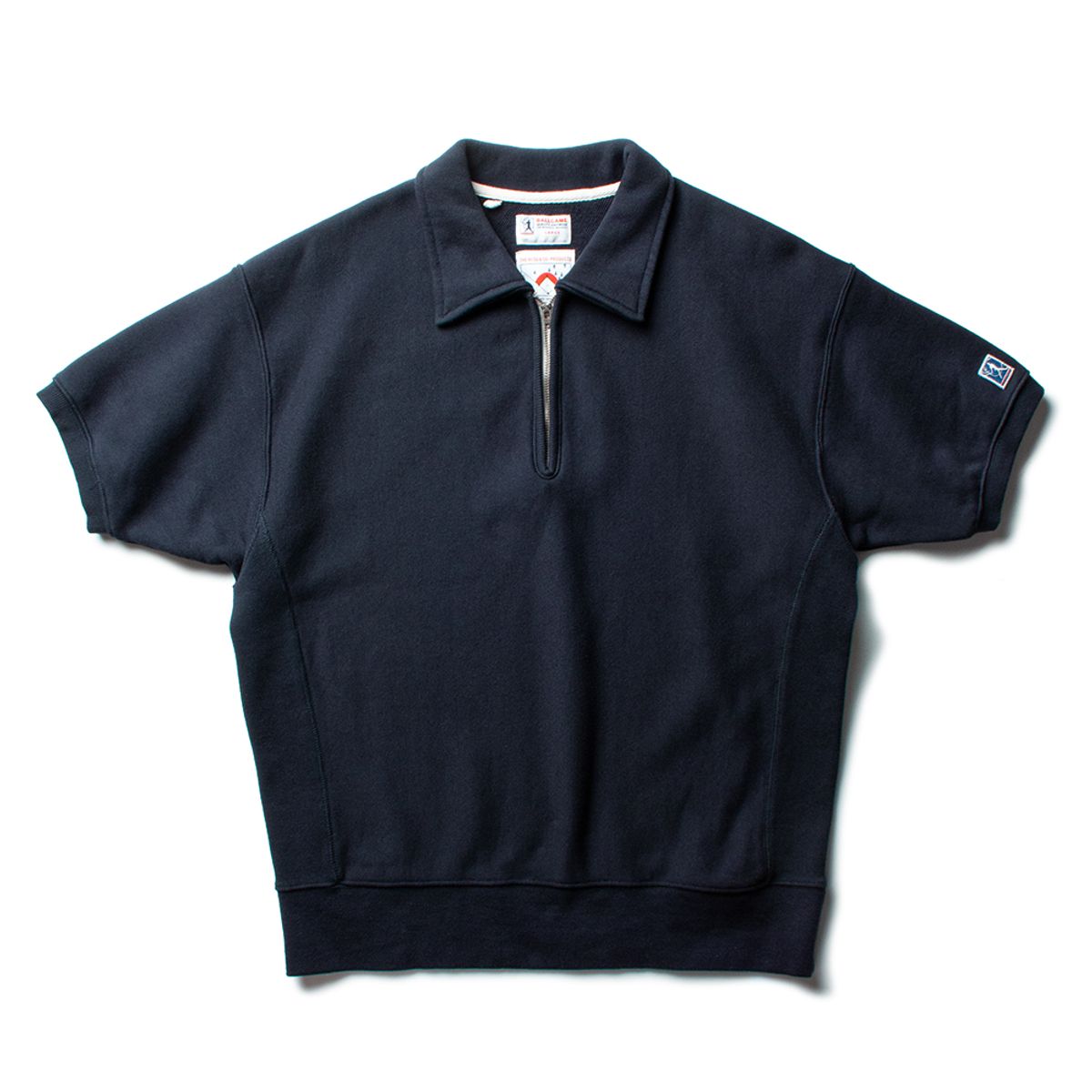 더 레스큐(THE RESQ) CLASSIC QUARTER ZIP H/S SWEATSHIRT [DARK NAVY]