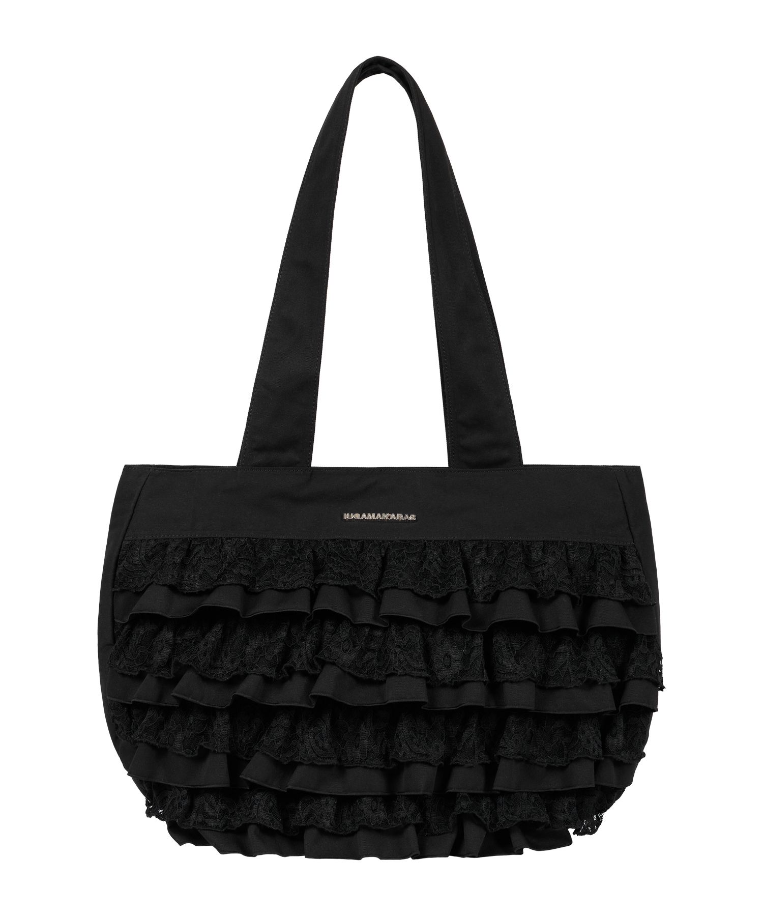 IUGAMAKARAS★韓国★人気★Frilled Shopper Bag (Black) MUSINSA | IUGAMAKARAS Frilled Shopper Bag (Black)