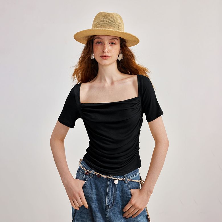 YY_Wind tencel square neck top_3color