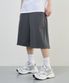 컴피 인버티드 플리츠 스웻 하프 팬츠 [DARK GRAY]